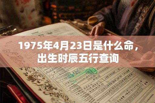 1975年4月23日是什么命，出生时辰五行查询