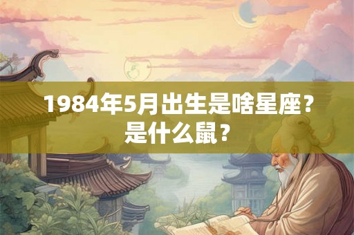 1984年5月出生是啥星座？是什么鼠？