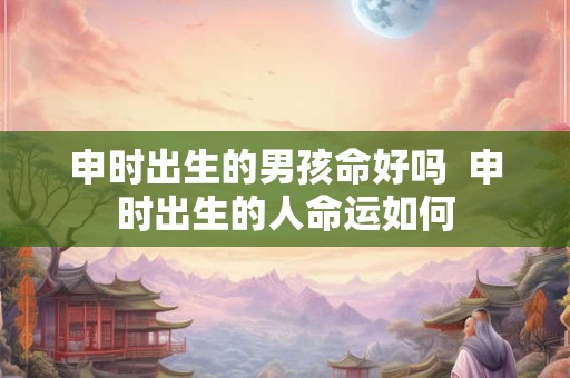 申时出生的男孩命好吗 申时出生的人命运如何 申时出生的男孩命好吗 申时出生的人命运如何