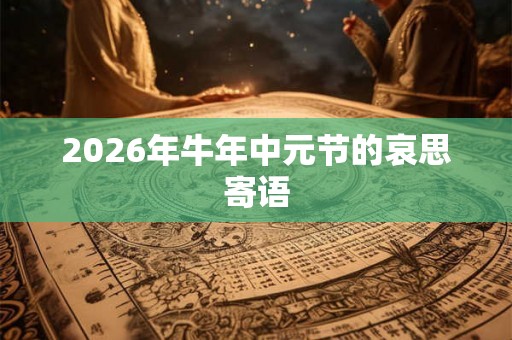 2026年牛年中元节的哀思寄语