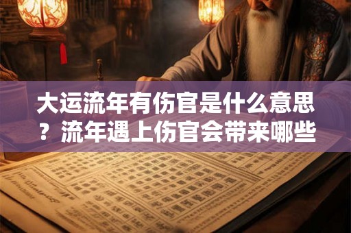 大运流年有伤官是什么意思？流年遇上伤官会带来哪些变化？