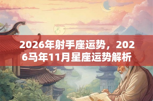 2026年射手座运势，2026马年11月星座运势解析