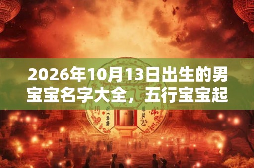 2026年10月13日出生的男宝宝名字大全，五行宝宝起名推荐