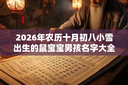 2026年农历十月初八小雪出生的鼠宝宝男孩名字大全