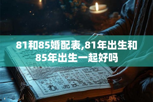 81和85婚配表,81年出生和85年出生一起好吗