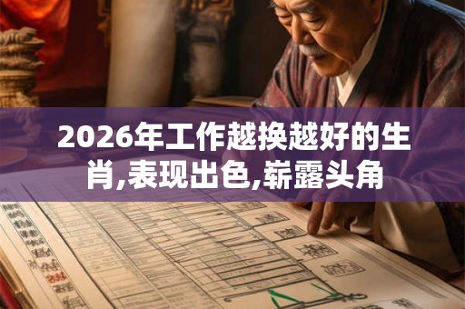 2026年工作越换越好的生肖,表现出色,崭露头角