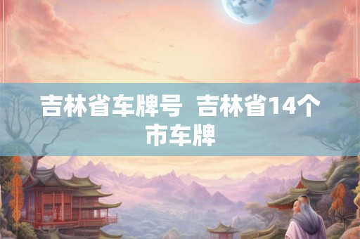 吉林省车牌号  吉林省14个市车牌