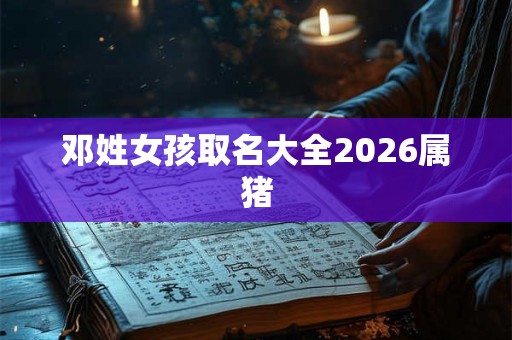邓姓女孩取名大全2026属猪 邓姓女孩取名大全2026属猪