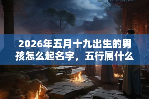 2026年五月十九出生的男孩怎么起名字，五行属什么