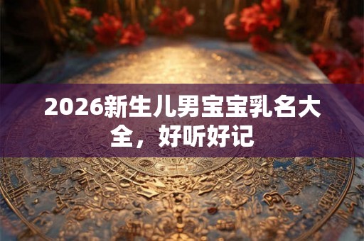2026新生儿男宝宝乳名大全,好听好记 2026新生儿男宝宝乳名大全,好听好记