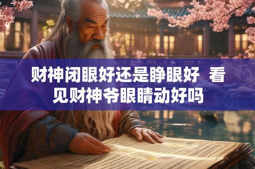 财神闭眼好还是睁眼好  看见财神爷眼睛动好吗