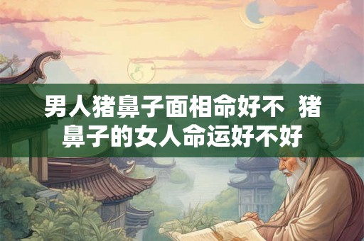 男人猪鼻子面相命好不  猪鼻子的女人命运好不好