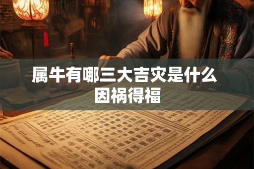 属牛有哪三大吉灾是什么 因祸得福