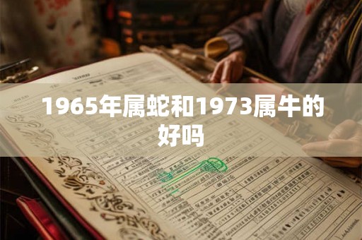 1965年属蛇和1973属牛的好吗