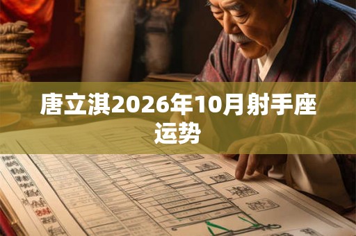 唐立淇2026年10月射手座运势