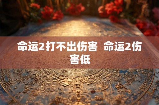 命运2打不出伤害 命运2伤害低 命运2打不出伤害 命运2伤害低