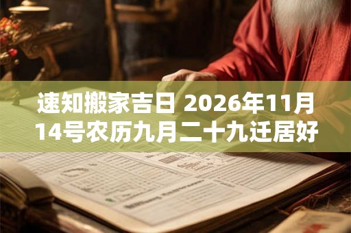 速知搬家吉日 2026年11月14号农历九月二十九迁居好吗