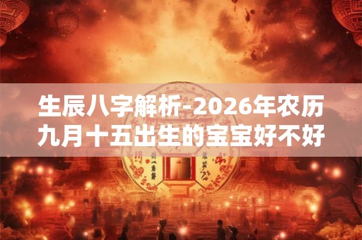 生辰八字解析-2026年农历九月十五出生的宝宝好不好