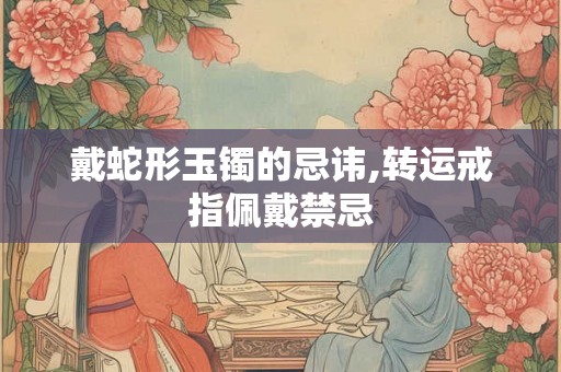 戴蛇形玉镯的忌讳,转运戒指佩戴禁忌