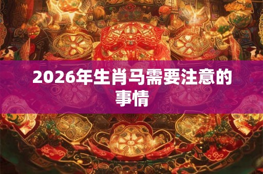 2026年生肖马需要注意的事情
