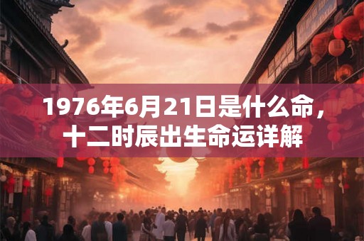 1976年6月21日是什么命，十二时辰出生命运详解