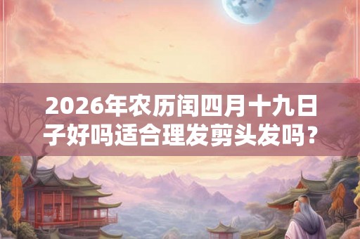 2026年农历闰四月十九日子好吗适合理发剪头发吗？