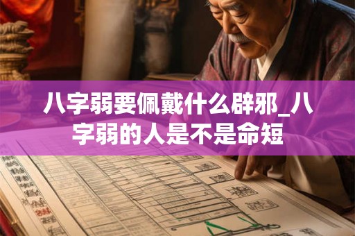 八字弱要佩戴什么辟邪_八字弱的人是不是命短