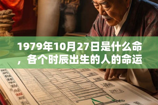 1979年10月27日是什么命，各个时辰出生的人的命运