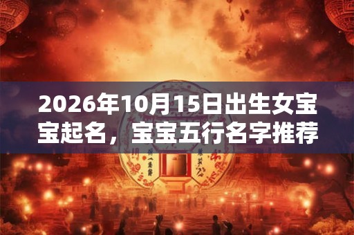 2026年10月15日出生女宝宝起名,宝宝五行名字推荐 2026年10月15日出生女宝宝起名,宝宝五行名字推荐