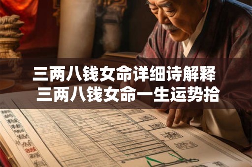 三两八钱女命详细诗解释  三两八钱女命一生运势拾运网