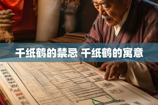 千纸鹤的禁忌 千纸鹤的寓意