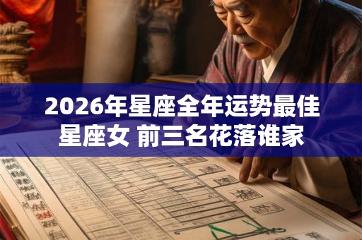 2026年星座全年运势最佳星座女 前三名花落谁家 2026年星座全年运势最佳星座女 前三名花落谁家