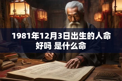 1981年12月3日出生的人命好吗 是什么命 1981年12月3日出生的人命好吗 是什么命