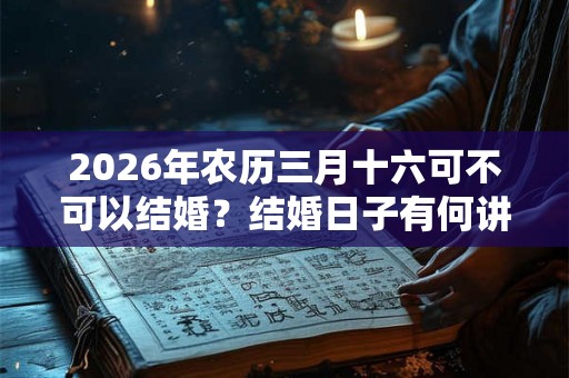 2026年农历三月十六可不可以结婚?结婚日子有何讲究? 2026年农历三月十六可不可以结婚?结婚日子有何讲究?