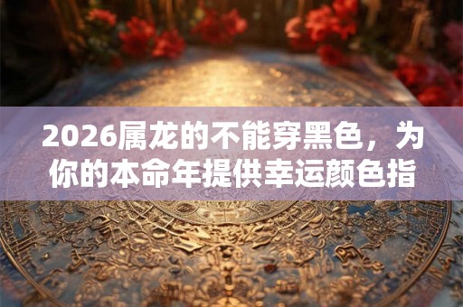 2026属龙的不能穿黑色,为你的本命年提供幸运颜色指南 2026属龙的不能穿黑色,为你的本命年提供幸运颜色指南