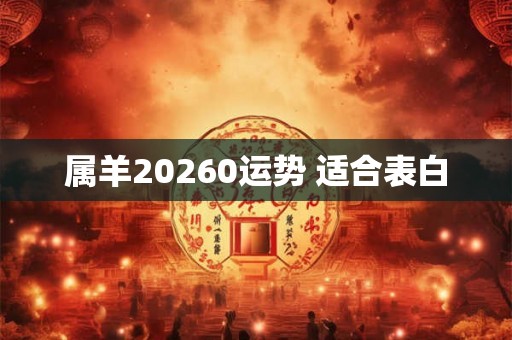属羊20260运势 适合表白 属羊20260运势 适合表白