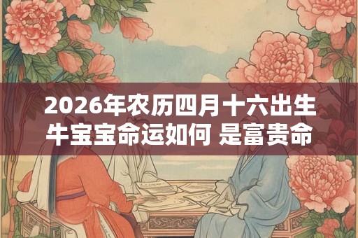 2026年农历四月十六出生牛宝宝命运如何 是富贵命吗
