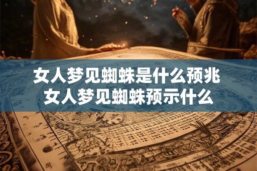 女人梦见蜘蛛是什么预兆 女人梦见蜘蛛预示什么