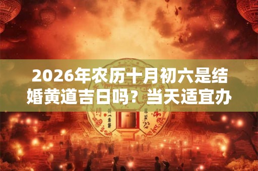 2026年农历十月初六是结婚黄道吉日吗？当天适宜办婚礼吗