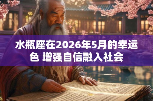 水瓶座在2026年5月的幸运色 增强自信融入社会