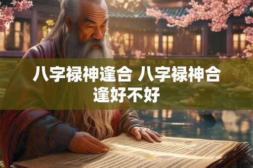 八字禄神逢合 八字禄神合逢好不好 八字禄神逢合 八字禄神合逢好不好