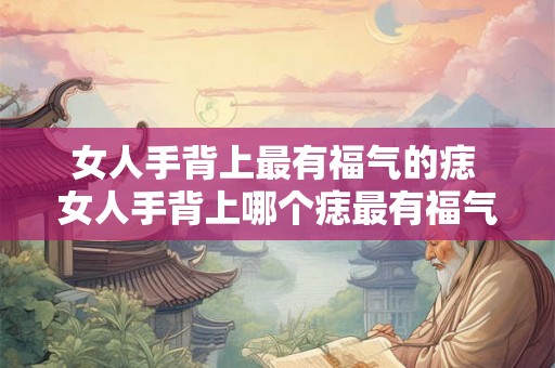 女人手背上最有福气的痣 女人手背上哪个痣最有福气 女人手背上最有福气的痣 女人手背上哪个痣最有福气