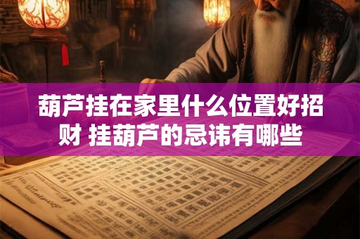 葫芦挂在家里什么位置好招财 挂葫芦的忌讳有哪些