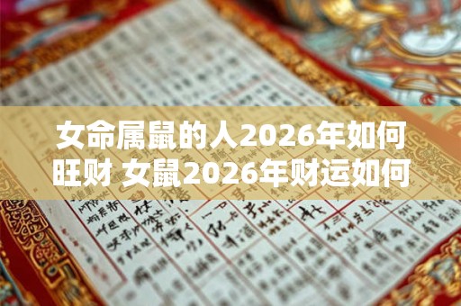 女命属鼠的人2026年如何旺财 女鼠2026年财运如何