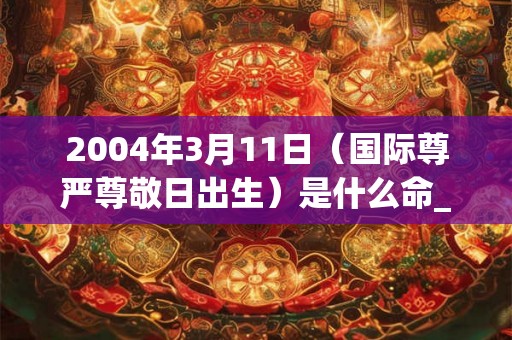 2004年3月11日（国际尊严尊敬日出生）是什么命_命运如何