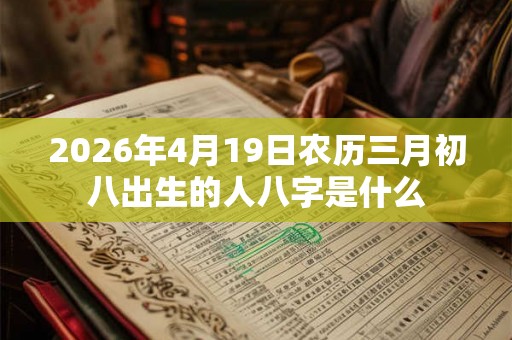 2026年4月19日农历三月初八出生的人八字是什么