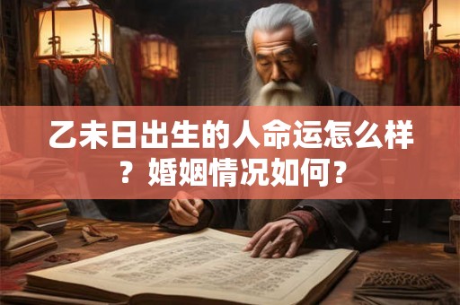 乙未日出生的人命运怎么样？婚姻情况如何？