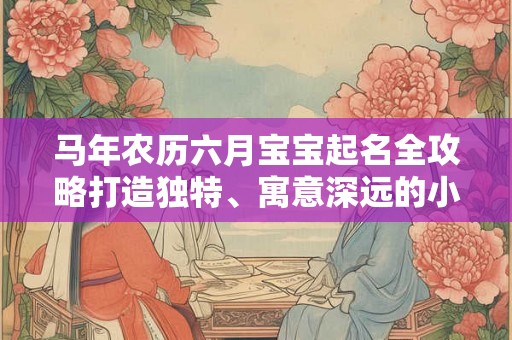 马年农历六月宝宝起名全攻略打造独特、寓意深远的小名 马年农历六月宝宝起名全攻略打造独特、寓意深远的小名