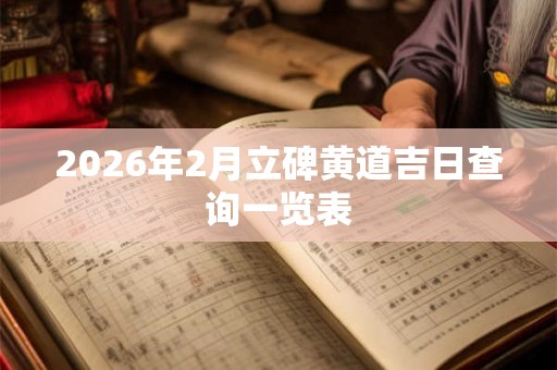 2026年2月立碑黄道吉日查询一览表 2026年2月立碑黄道吉日查询一览表