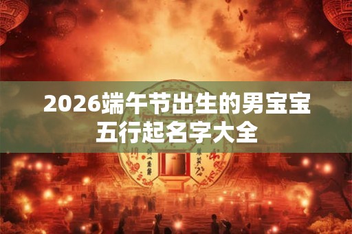 2026端午节出生的男宝宝五行起名字大全